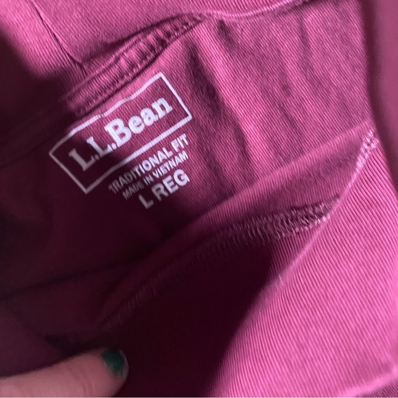 L.L bean Burgundy Long Sleeve Turtleneck men’s size large outdoor classic - Picture 5 of 6